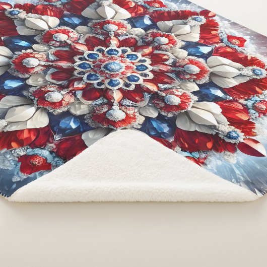 Sherpa Deken met Noorse Kleuren Ontwerp (3/4)