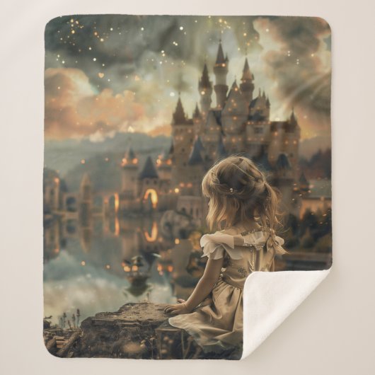 Sherpa Deken met Princess Elly Print - Warm en Bet (Voorkant)