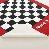Sherpa-deken met schaakbordontwerp Sherpa Deken (3/4)