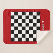 Sherpa-deken met schaakbordontwerp Sherpa Deken (Voorkant (horizontaal))