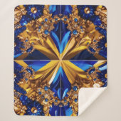 Sherpa Deken met Zweden Kleuren Design (Voorkant)