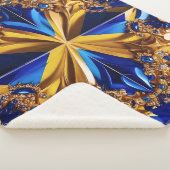 Sherpa Deken met Zweden Kleuren Design (3/4)