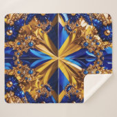 Sherpa Deken met Zweden Kleuren Design (Voorkant (horizontaal))