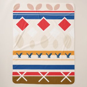 Sherpa deken - Teepee kleurrijk ontwerp