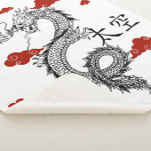 Sherpa dekens, met Japans drakenontwerp Deken (3/4)