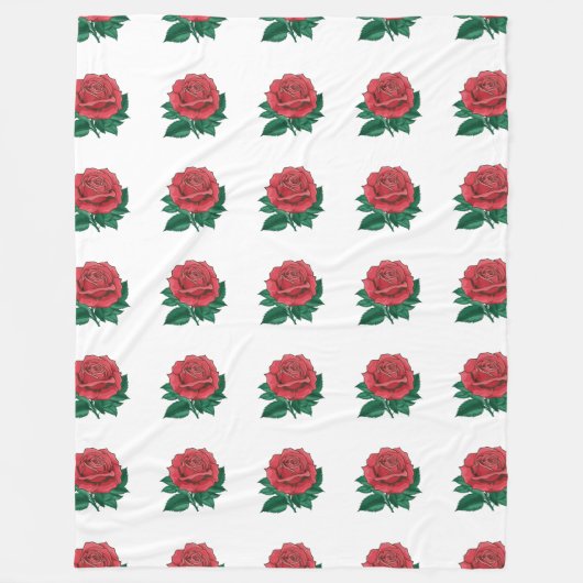 Sherpa Dekens rode bloemen (Voorkant)