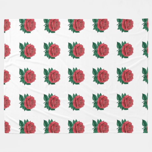 Sherpa Dekens rode bloemen (Voorkant (Horizontaal))