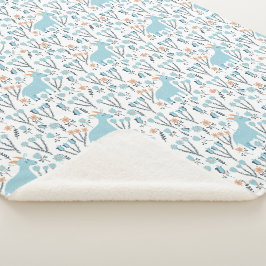 Sherpa Designer Blanket - Blauw en wit - Home Deken