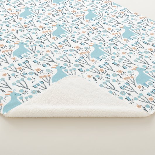 Sherpa Designer Blanket - Blauw en wit - Home Deken (3/4)