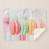 sherpa fleece blanket macarons sherpa deken (Voorkant (horizontaal))