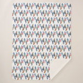 Sherpa Fleece Blanket - Multikleurenveren Sherpa Deken (Voorkant)