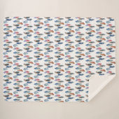 Sherpa Fleece Blanket - Multikleurenveren Sherpa Deken (Voorkant (horizontaal))