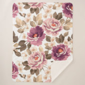 Sherpa Fleece Blanket - Summer Blossom Design Sherpa Deken (Voorkant)