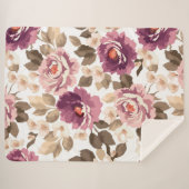 Sherpa Fleece Blanket - Summer Blossom Design Sherpa Deken (Voorkant (horizontaal))