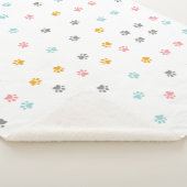 Sherpa Fleece Cat Paw Print Deken (3/4)
