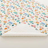 Sherpa Fleece Deken met een speels patroon (3/4)