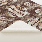 Sherpa Fleece Persoonlijke Baseball Blankets Sherpa Deken (3/4)