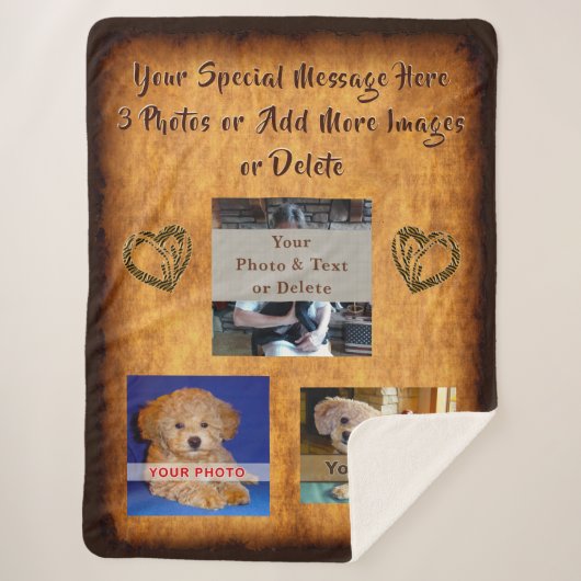 Sherpa Fleece Photo Blanket, volledig  Deken (Voorkant)