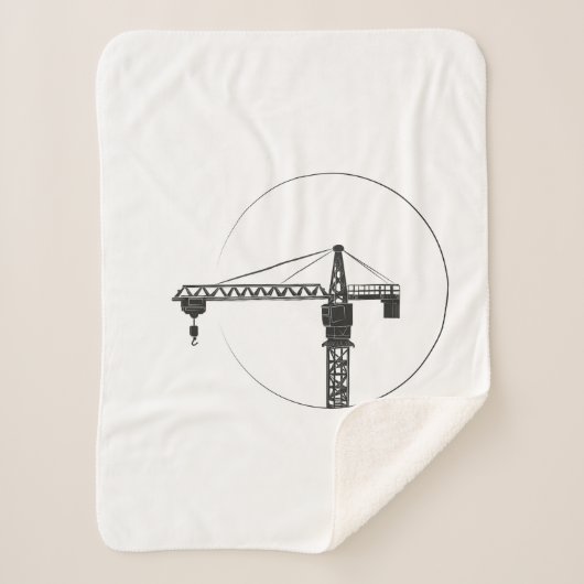 Sherpa-Fleecedecke mit Kran-Grafik Sherpa Deken (Voorkant)
