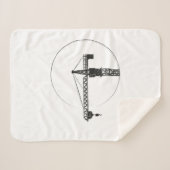 Sherpa-Fleecedecke mit Kran-Grafik Sherpa Deken (Voorkant (horizontaal))