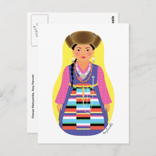 Sherpa Matryoshka Briefkaart (Voorkant / Achterkant)