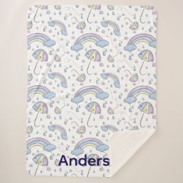 Sherpa Rainbow Blanket Deken