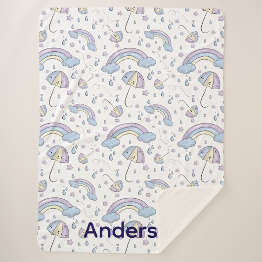 Sherpa Rainbow Blanket Deken (Voorkant)