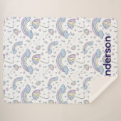 Sherpa Rainbow Blanket Deken (Voorkant (horizontaal))