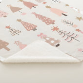 Sherpa Sapins de Noël Rose Scandinave Deken (3/4)