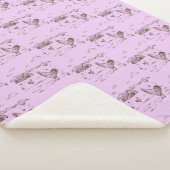 Sherpa Throw Blanket-Medium Sweet Lila Chicken (3/4)