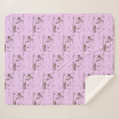 Sherpa Throw Blanket-Medium Sweet Lila Chicken (Voorkant (horizontaal))