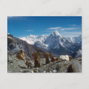 Sherpanis die klimladingen vervoert briefkaart