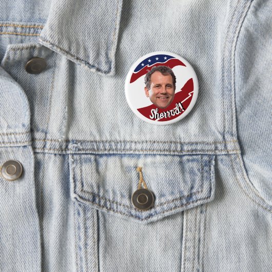 Sherrod Brown 2020 Ronde Button 5,7 Cm (In situ)