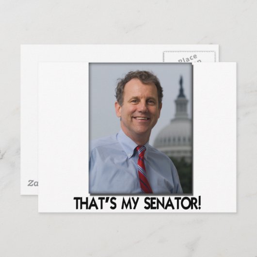 Sherrod Brown, dat is mijn senator. Briefkaart (Voorkant / Achterkant)
