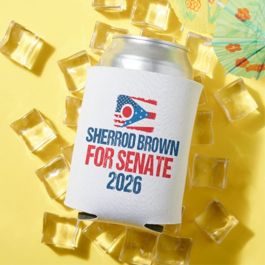 Sherrod Brown for Senate 2026 Election Ohio Flag Blikjeskoeler (Insitu Zomer)