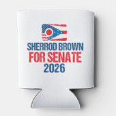 Sherrod Brown for Senate 2026 Election Ohio Flag Blikjeskoeler (Achterkant)