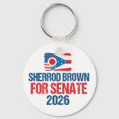 Sherrod Brown for Senate 2026 Election Ohio Flag Sleutelhanger (Voorkant)