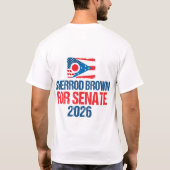 Sherrod Brown for Senate 2026 Election Ohio Flag T-shirt (Achterkant)
