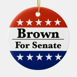 Sherrod Brown opnieuw verkozen in de Amerikaanse S Keramisch Ornament