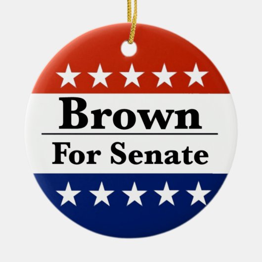 Sherrod Brown opnieuw verkozen in de Amerikaanse S Keramisch Ornament (Voorkant)