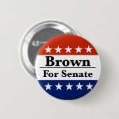 Sherrod Brown opnieuw verkozen in de Amerikaanse S Ronde Button 5,7 Cm (Voorkant /achterkant)