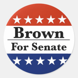 Sherrod Brown opnieuw verkozen in de Amerikaanse S Ronde Sticker