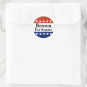 Sherrod Brown opnieuw verkozen in de Amerikaanse S Ronde Sticker (Tas)