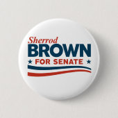 Sherrod Brown Ronde Button 5,7 Cm (Voorkant)