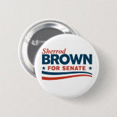 Sherrod Brown Ronde Button 5,7 Cm (Voorkant /achterkant)