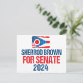 Sherrod Brown voor Senaat 2024 Verkiezing Ohio Vla Briefkaart (Staand voorkant)