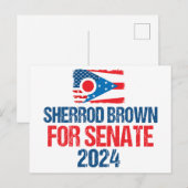 Sherrod Brown voor Senaat 2024 Verkiezing Ohio Vla Briefkaart (Voorkant / Achterkant)