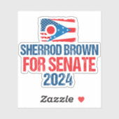 Sherrod Brown voor Senaat 2024 Verkiezing Ohio Vla Sticker (Vel)