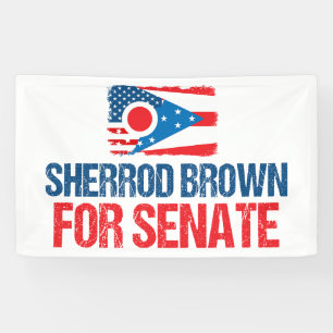 Sherrod Brown voor Senaat 2026 Verkiezing Tuin Spandoek