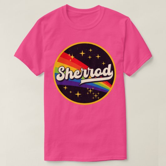 Sherrod regenboog in ruimte stijl t-shirt (Design voorkant)